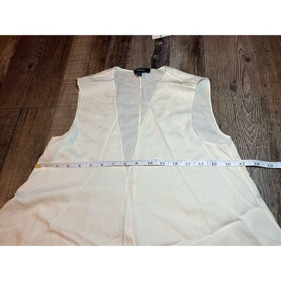 Theory NWT A Line V Neck Sleeveless Ivory Top Core Street Silk Size P or 0 - Picture 6 of 6